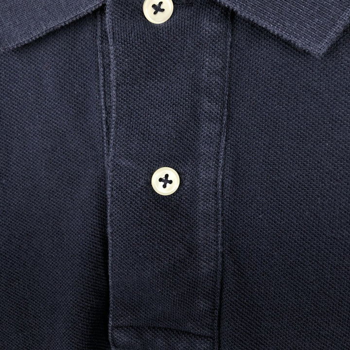 Ralph Lauren POLO by Ralph Lauren short sleeve polo shirt, men's XL size cotton navy blue type Vintage Second Hand