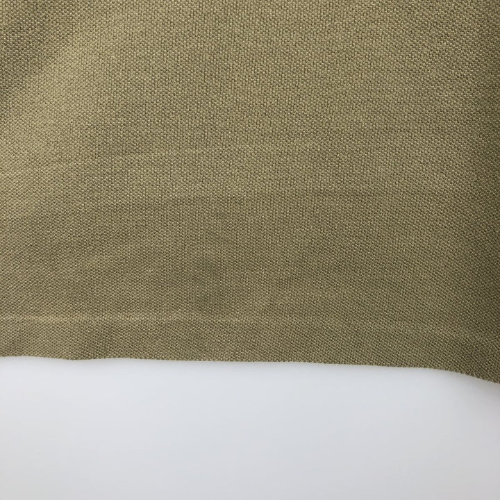 Ralph Lauren POLO by Ralph Lauren short sleeve polo shirt, men's size L cotton Khaki type Vintage Second Hand