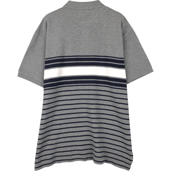 Ralph Lauren POLO by Ralph Lauren short sleeve striped polo shirt, men's size L cotton gray type Vintage Second Hand