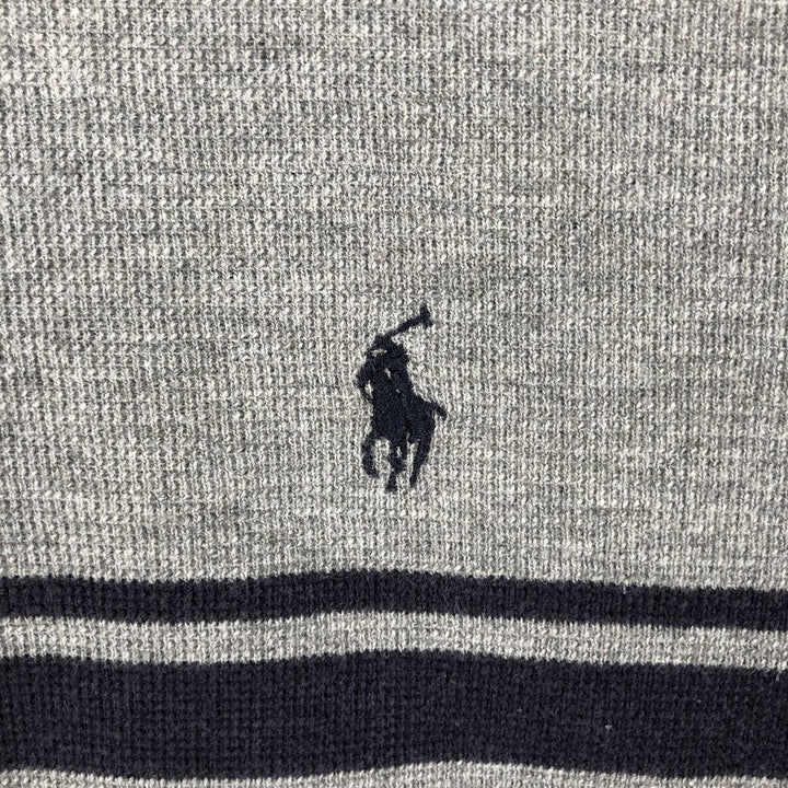 Ralph Lauren POLO by Ralph Lauren short sleeve striped polo shirt, men's size L cotton gray type Vintage Second Hand