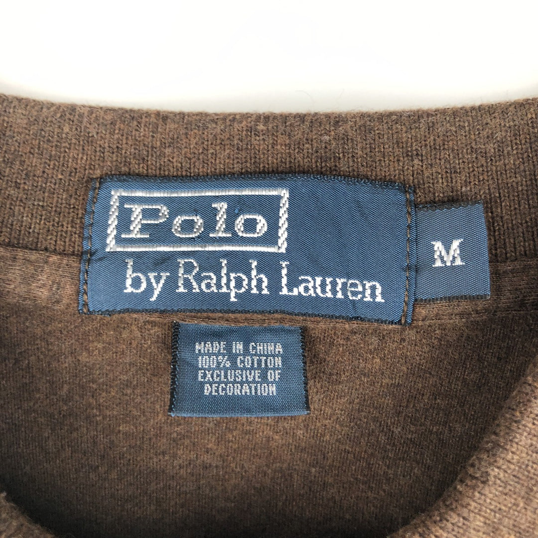 Ralph Lauren POLO by Ralph Lauren short sleeve polo shirt, men's size M cotton brown type Vintage Second Hand