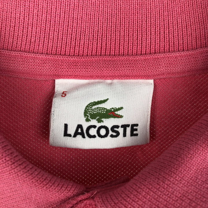 Lacoste LACOSTE Short Sleeve Polo Shirt Size 5 Men's L cotton pink type Vintage Second Hand