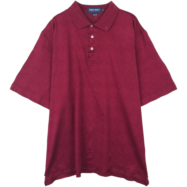 Ralph Lauren POLO GOLF Short Sleeve Polo Shirt Men's XL cotton red type Vintage Second Hand