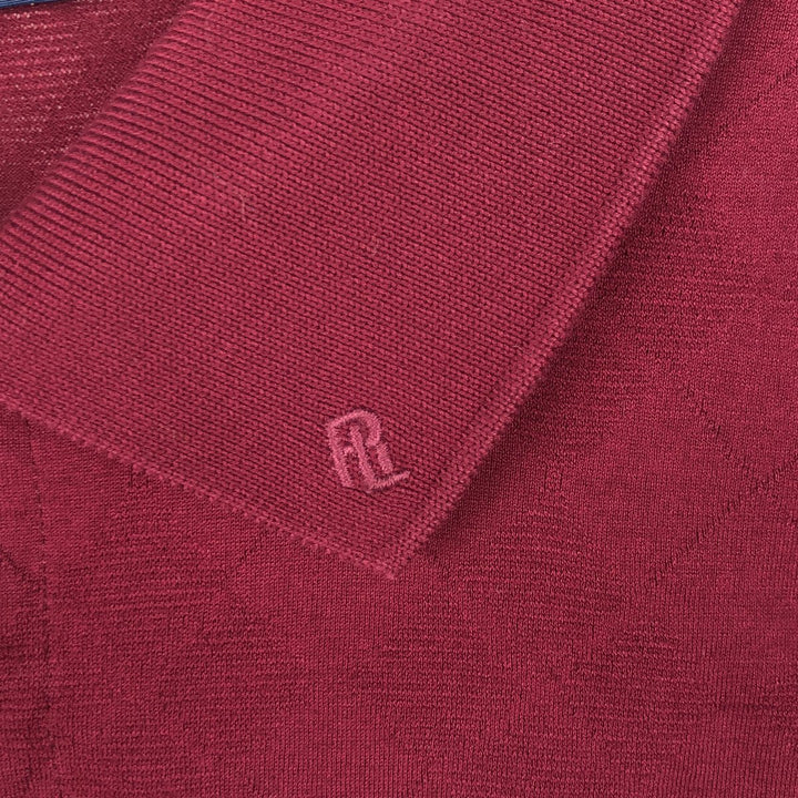 Ralph Lauren POLO GOLF Short Sleeve Polo Shirt Men's XL cotton red type Vintage Second Hand