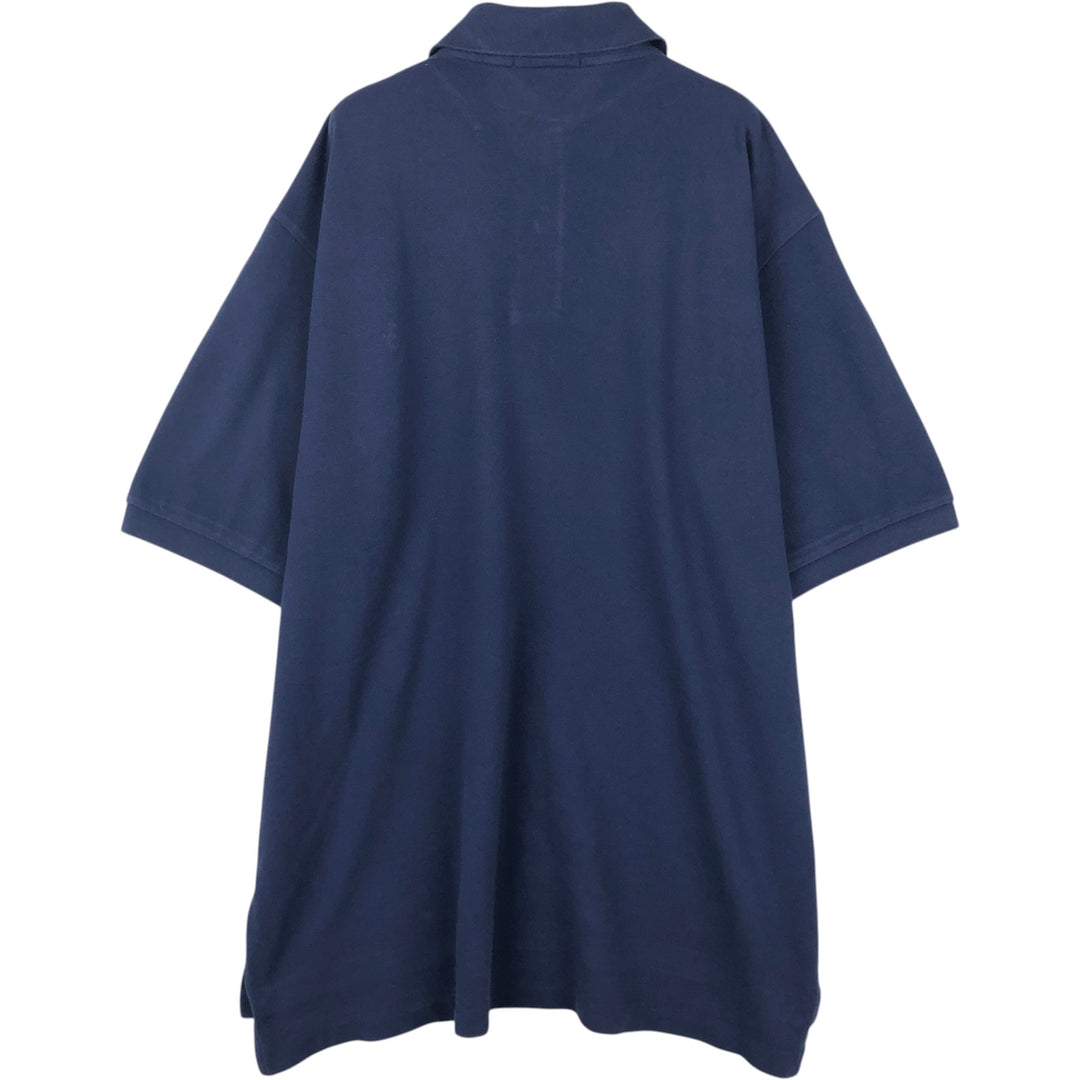 Ralph Lauren POLO by Ralph Lauren short sleeve polo shirt, men's XL size cotton navy blue type Vintage Second Hand