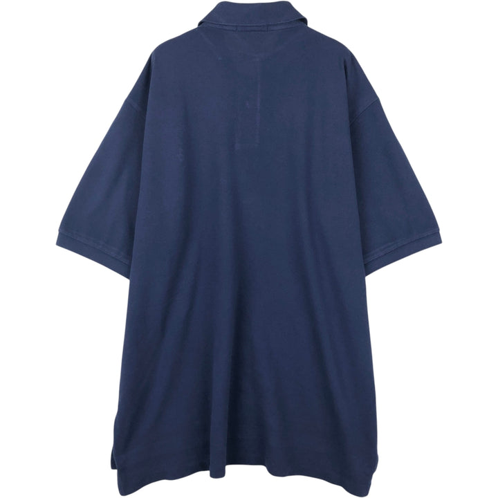 Ralph Lauren POLO by Ralph Lauren short sleeve polo shirt, men's XL size cotton navy blue type Vintage Second Hand