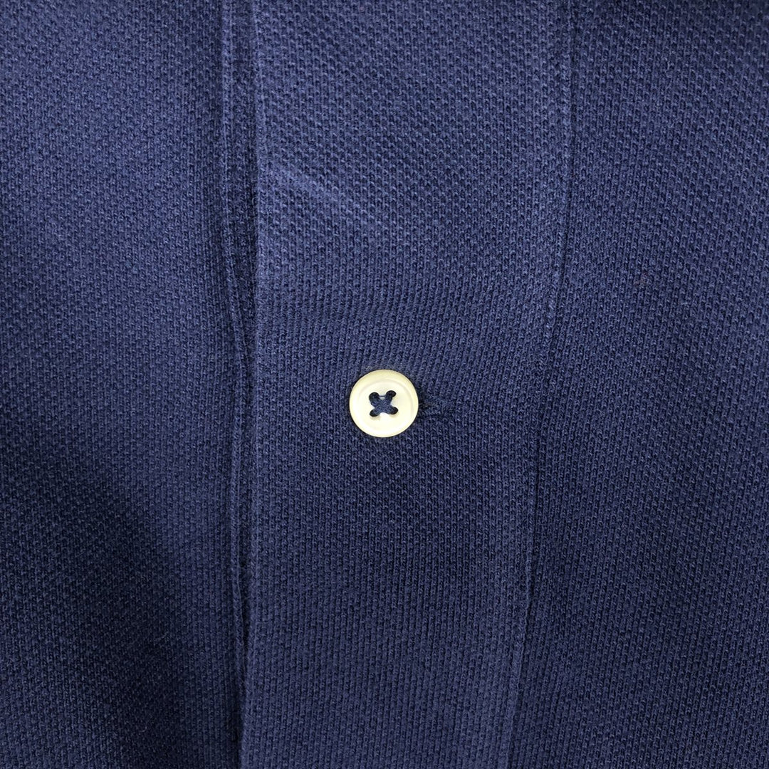 Ralph Lauren POLO by Ralph Lauren short sleeve polo shirt, men's XL size cotton navy blue type Vintage Second Hand