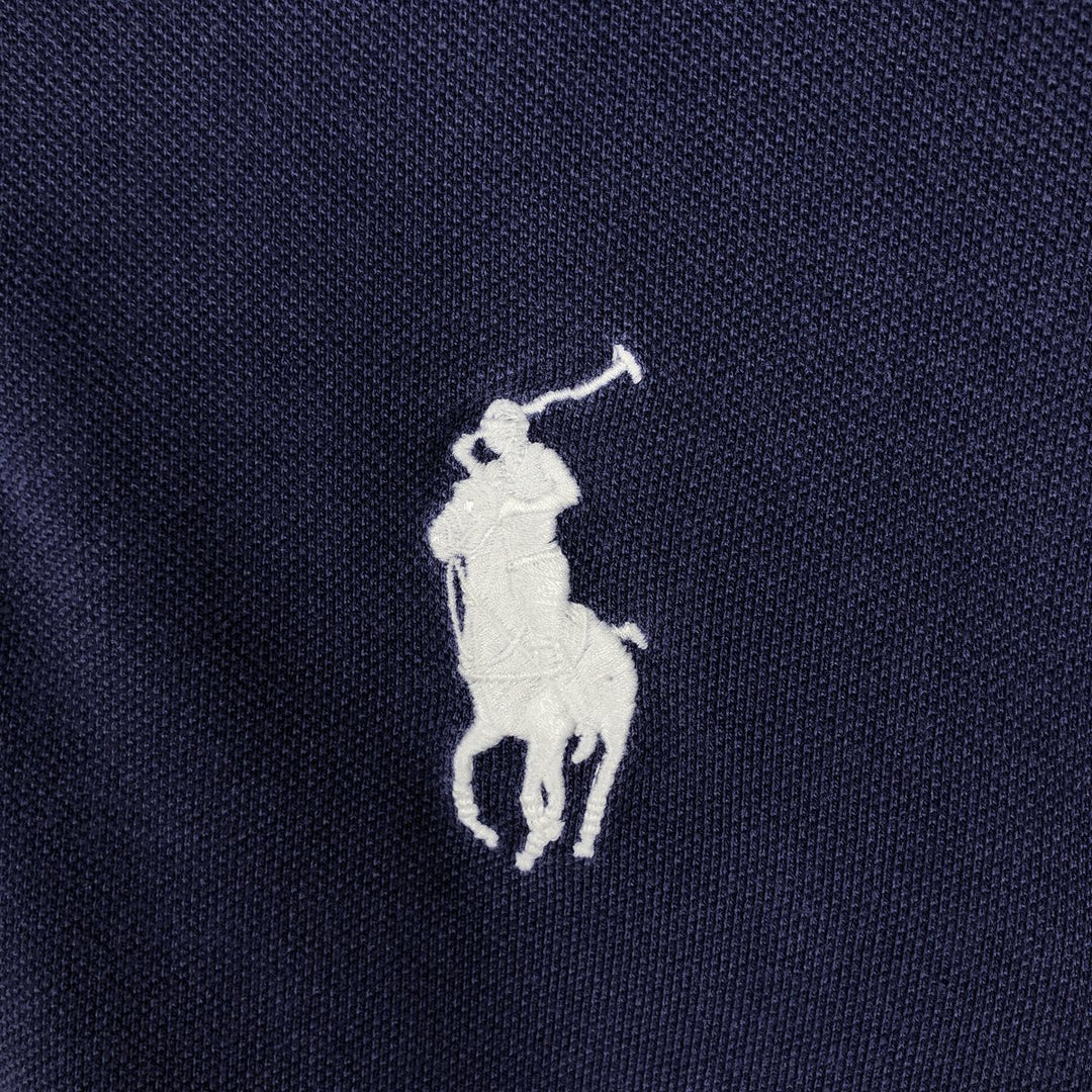 Ralph Lauren POLO by Ralph Lauren short sleeve polo shirt, men's size L cotton navy blue type Vintage Second Hand