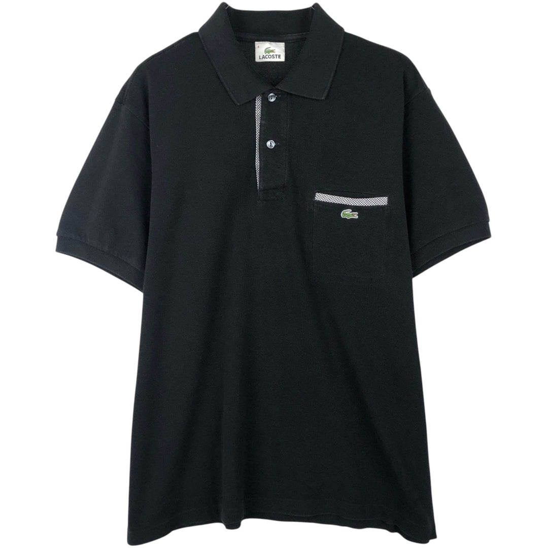 Lacoste LACOSTE Short Sleeve Polo Shirt Size 4 Men's M cotton black type Vintage Second Hand