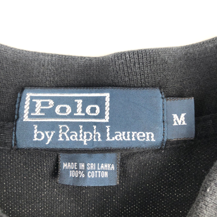 Ralph Lauren POLO by Ralph Lauren short sleeve polo shirt, men's size M cotton black type Vintage Second Hand