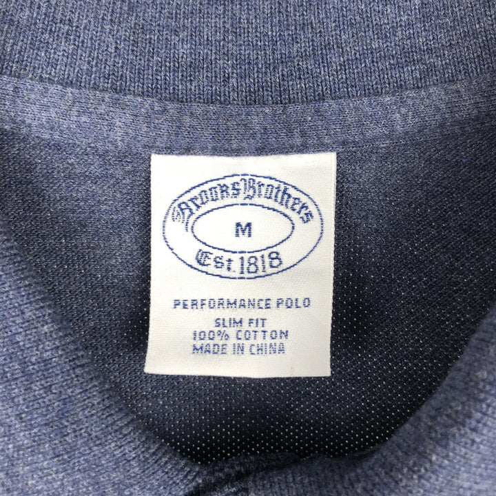 Brooks Brothers Est.1818 Short-Sleeve Polo Shirt, Men's Size M (approx.) cotton navy blue type Vintage Second Hand