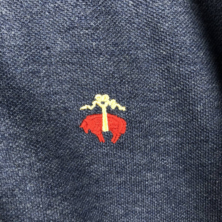 Brooks Brothers Est.1818 Short-Sleeve Polo Shirt, Men's Size M (approx.) cotton navy blue type Vintage Second Hand