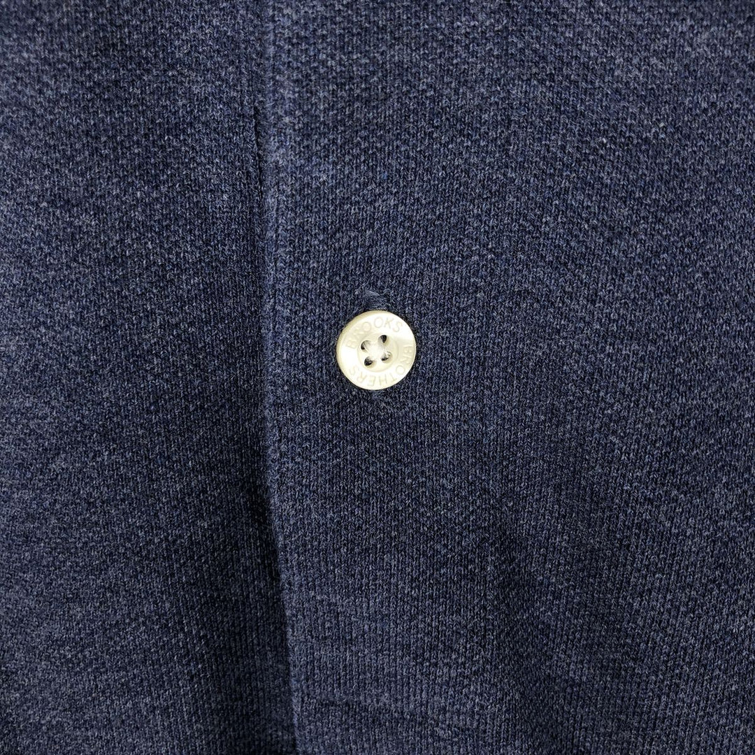 Brooks Brothers Est.1818 Short-Sleeve Polo Shirt, Men's Size M (approx.) cotton navy blue type Vintage Second Hand