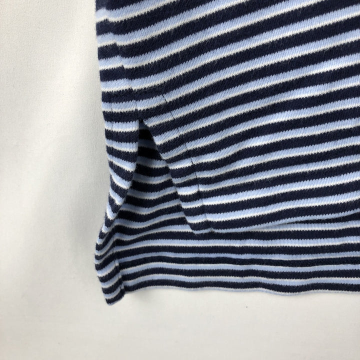 Ralph Lauren POLO by Ralph Lauren short sleeve striped polo shirt, men's XL size cotton navy blue type Vintage Second Hand