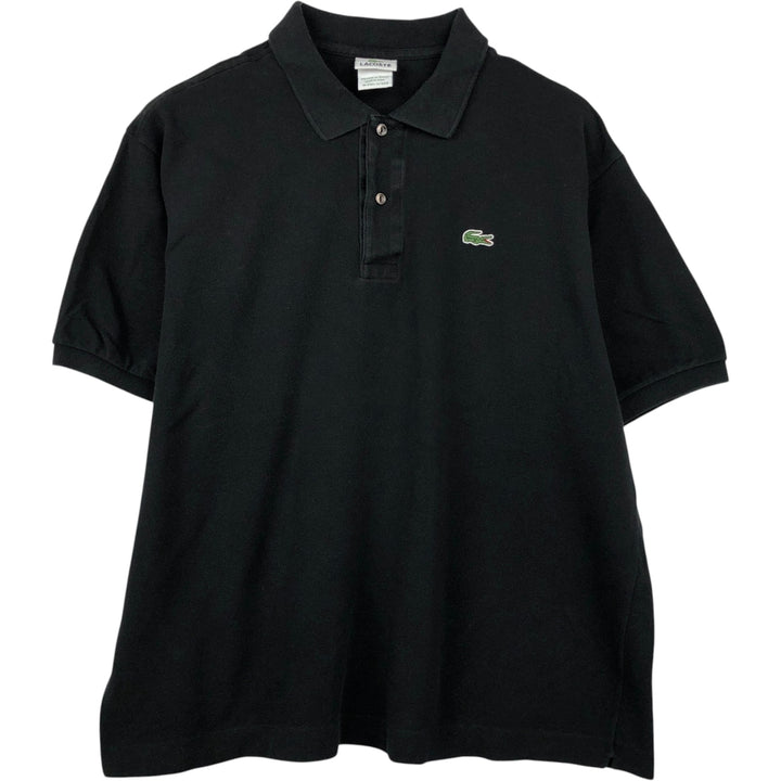 Lacoste LACOSTE French design short sleeve polo shirt No. 7 Men's XXL equivalent cotton black type Vintage Second Hand