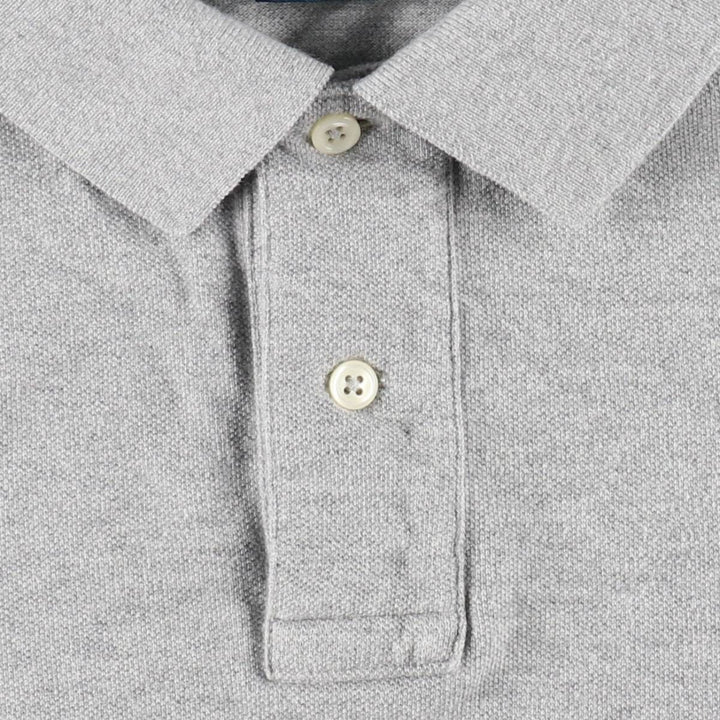 Ralph Lauren POLO by Ralph Lauren CUSTOM FIT short sleeve polo shirt, men's XL size cotton gray type Vintage Second Hand
