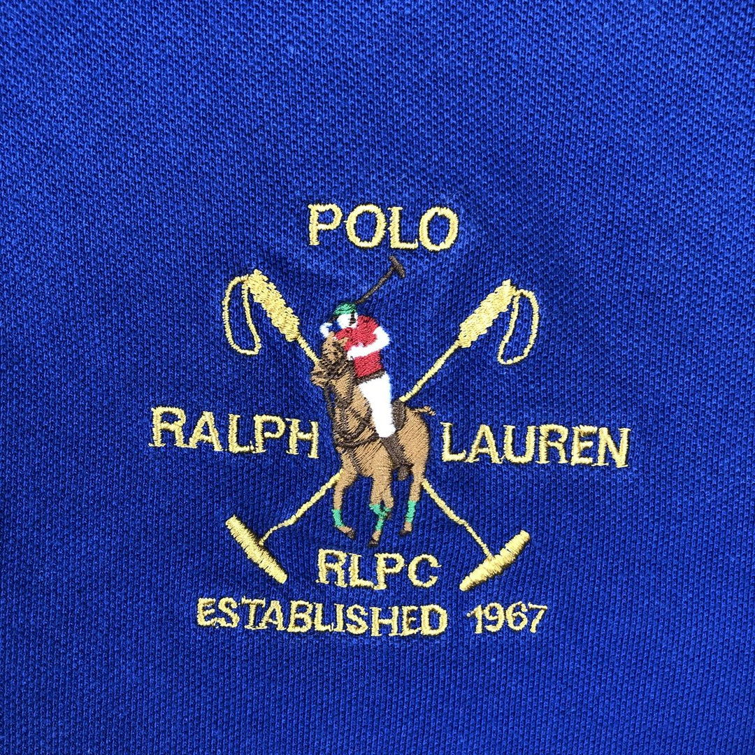 Ralph Lauren POLO by Ralph Lauren short sleeve polo shirt, men's size L cotton blue type Vintage Second Hand