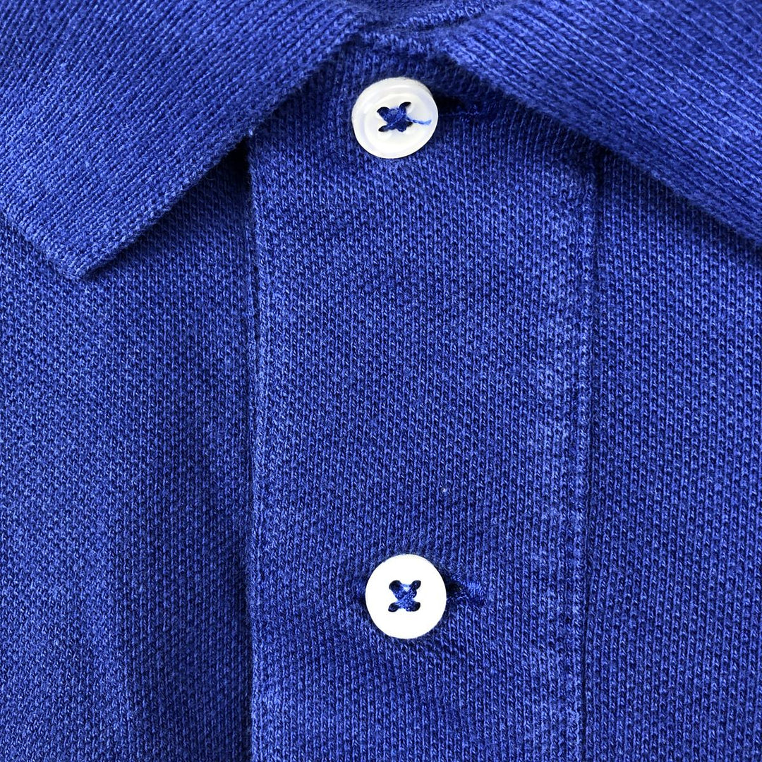Ralph Lauren POLO by Ralph Lauren short sleeve polo shirt, men's size L cotton blue type Vintage Second Hand