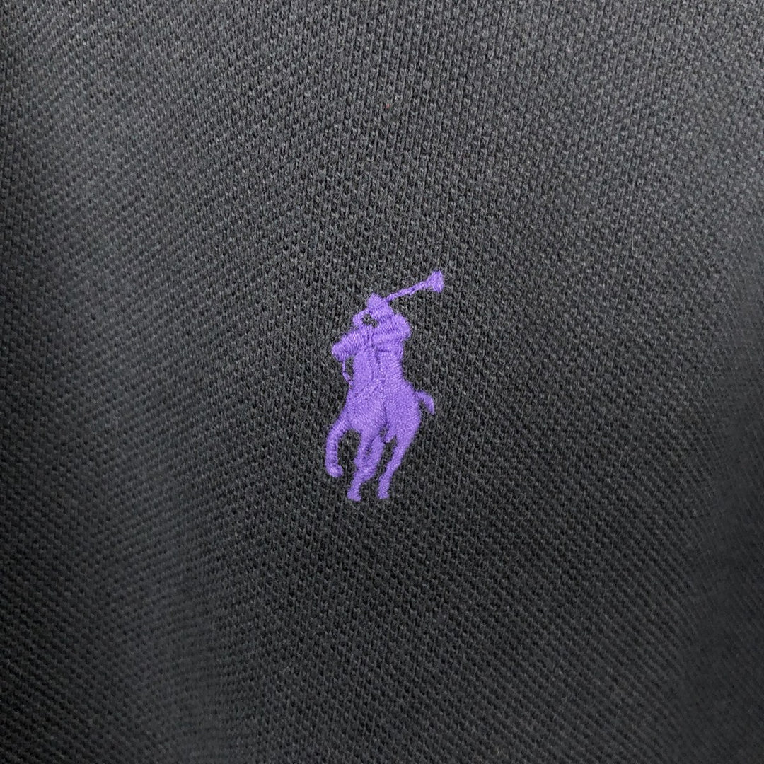 Ralph Lauren POLO by Ralph Lauren short sleeve polo shirt, men's XL size cotton black type Vintage Second Hand