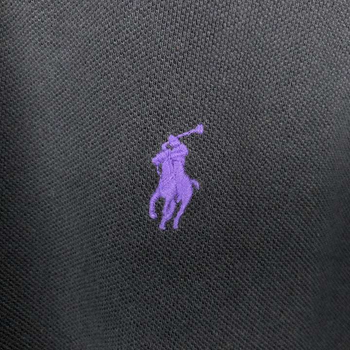 Ralph Lauren POLO by Ralph Lauren short sleeve polo shirt, men's XL size cotton black type Vintage Second Hand