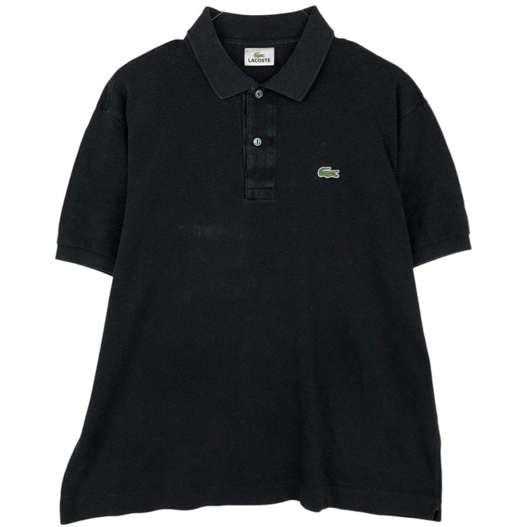 Lacoste LACOSTE short sleeve polo shirt, men's size L cotton black type Vintage Second Hand