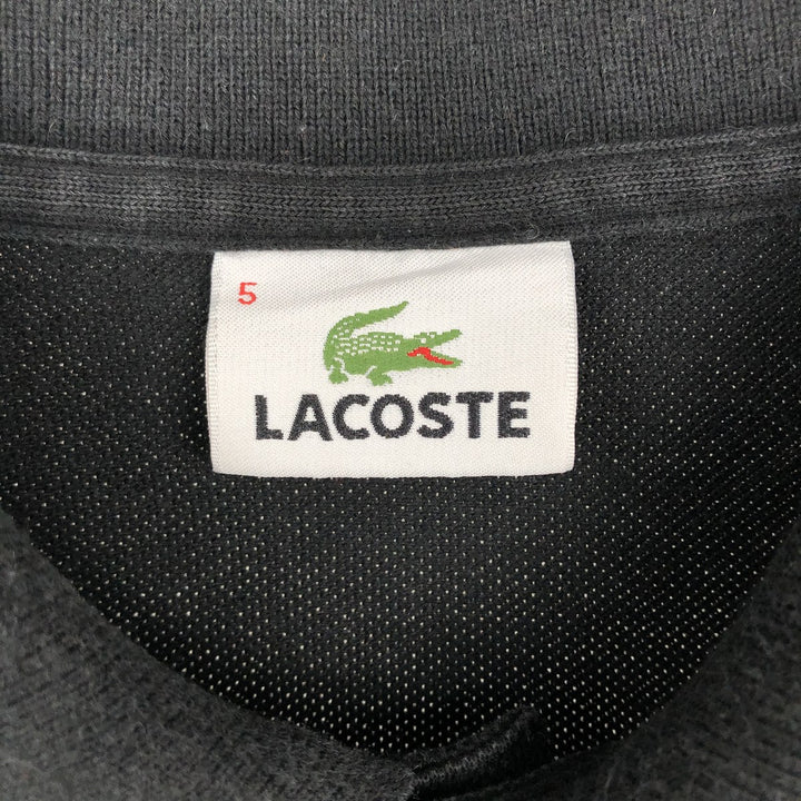 Lacoste LACOSTE short sleeve polo shirt, men's size L cotton black type Vintage Second Hand