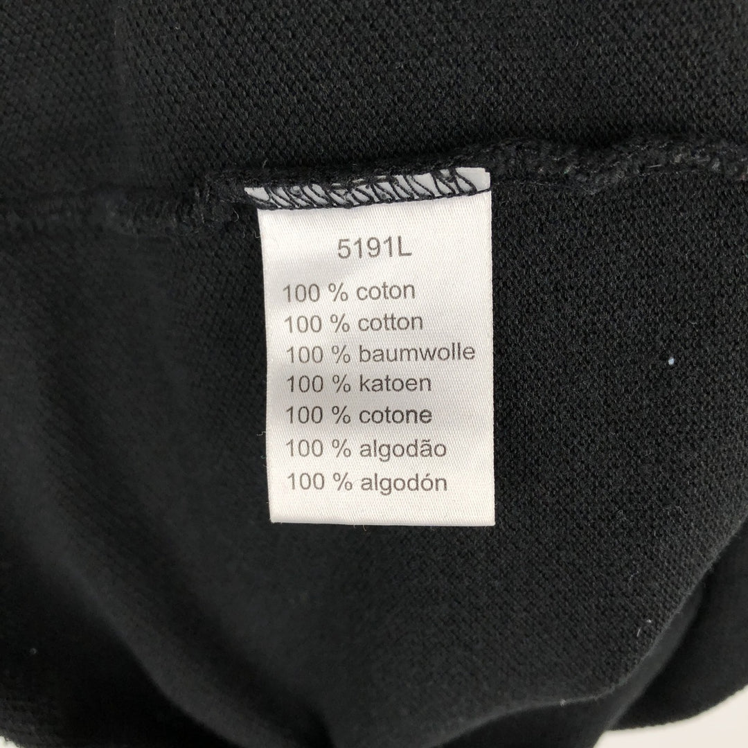 Lacoste LACOSTE short sleeve polo shirt, men's size L cotton black type Vintage Second Hand