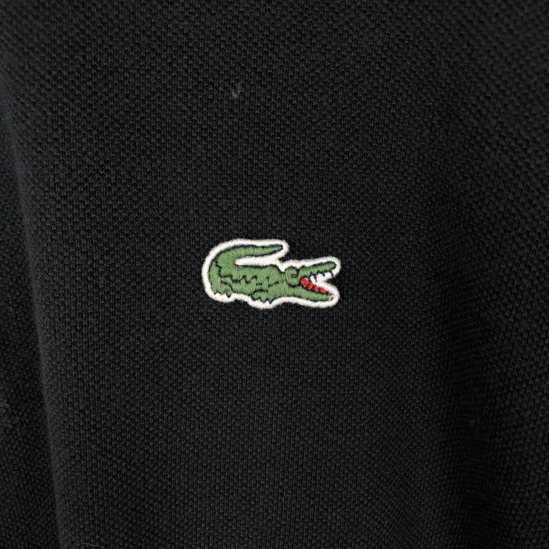 Lacoste LACOSTE short sleeve polo shirt, men's size L cotton black type Vintage Second Hand