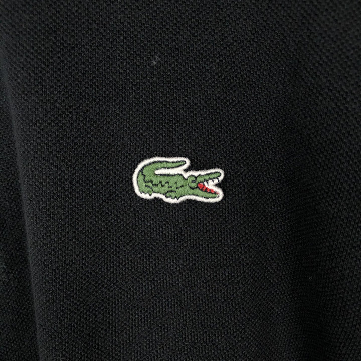 Lacoste LACOSTE short sleeve polo shirt, men's size L cotton black type Vintage Second Hand