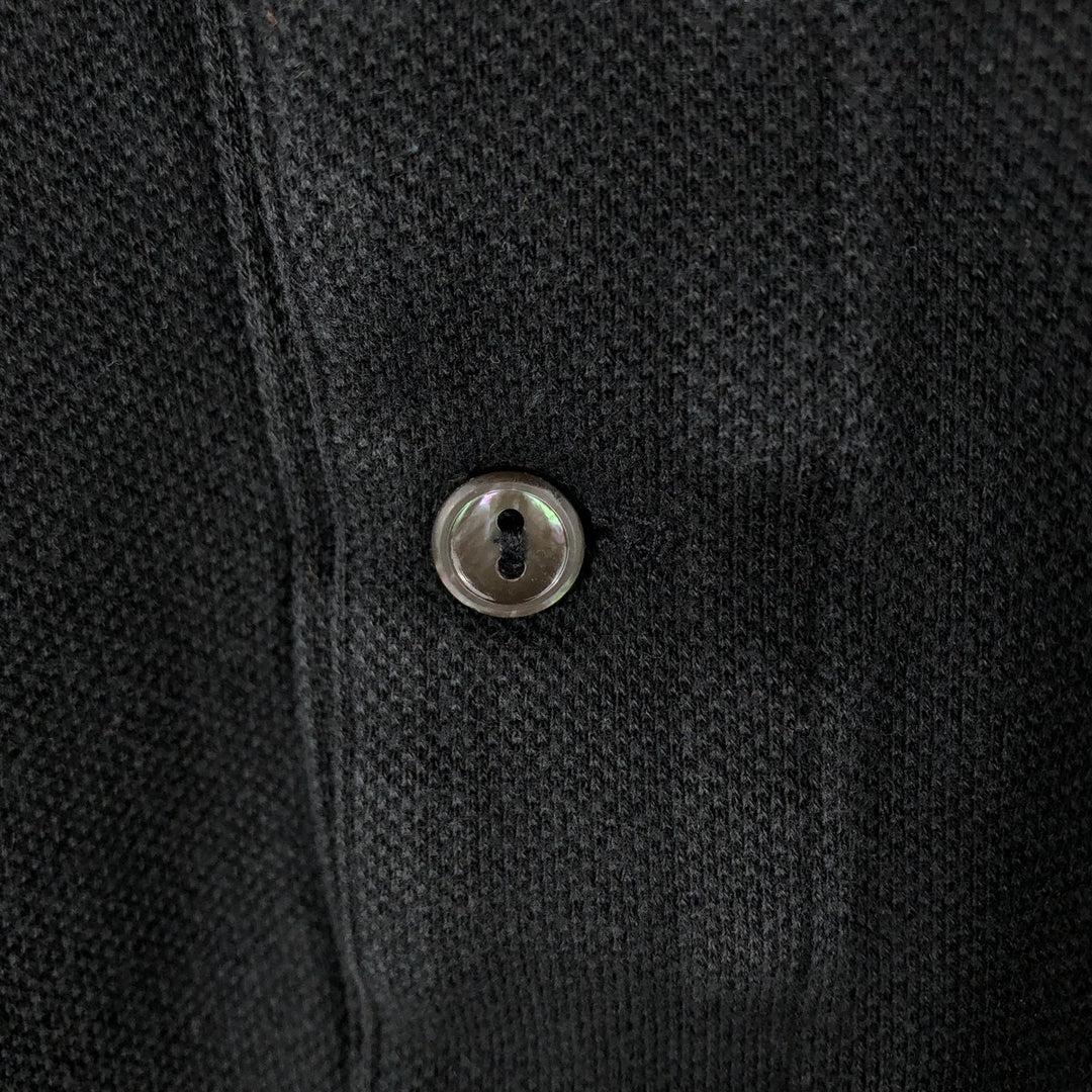 Lacoste LACOSTE short sleeve polo shirt, men's size L cotton black type Vintage Second Hand