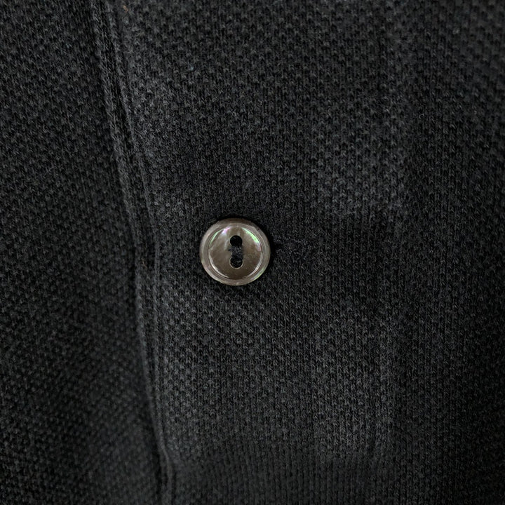 Lacoste LACOSTE short sleeve polo shirt, men's size L cotton black type Vintage Second Hand