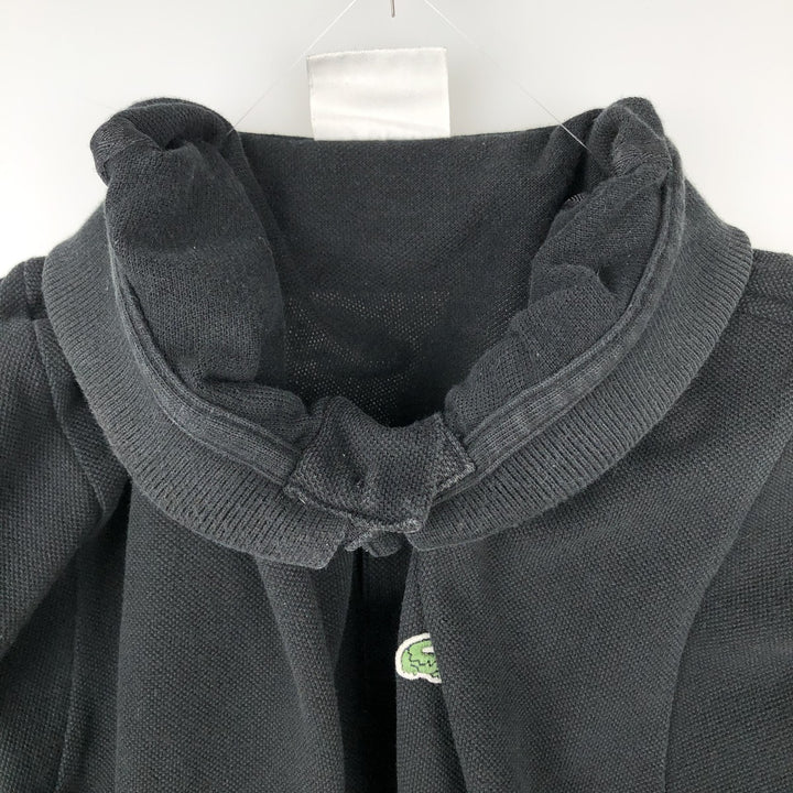 Lacoste LACOSTE short sleeve polo shirt, men's size L cotton black type Vintage Second Hand