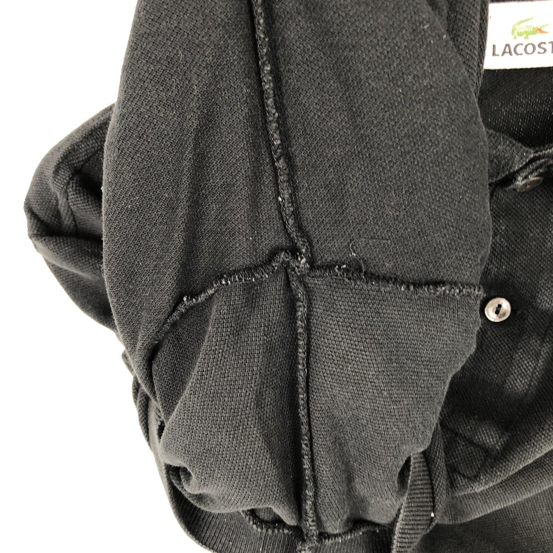 Lacoste LACOSTE short sleeve polo shirt, men's size L cotton black type Vintage Second Hand