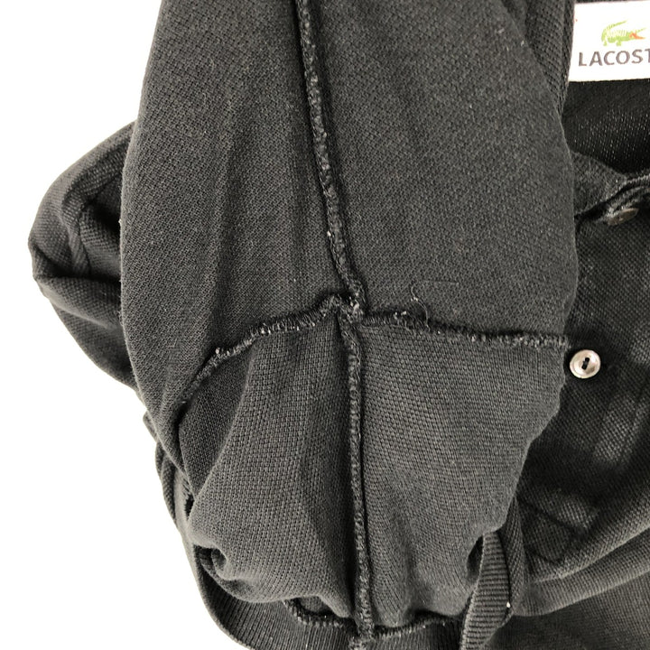 Lacoste LACOSTE short sleeve polo shirt, men's size L cotton black type Vintage Second Hand