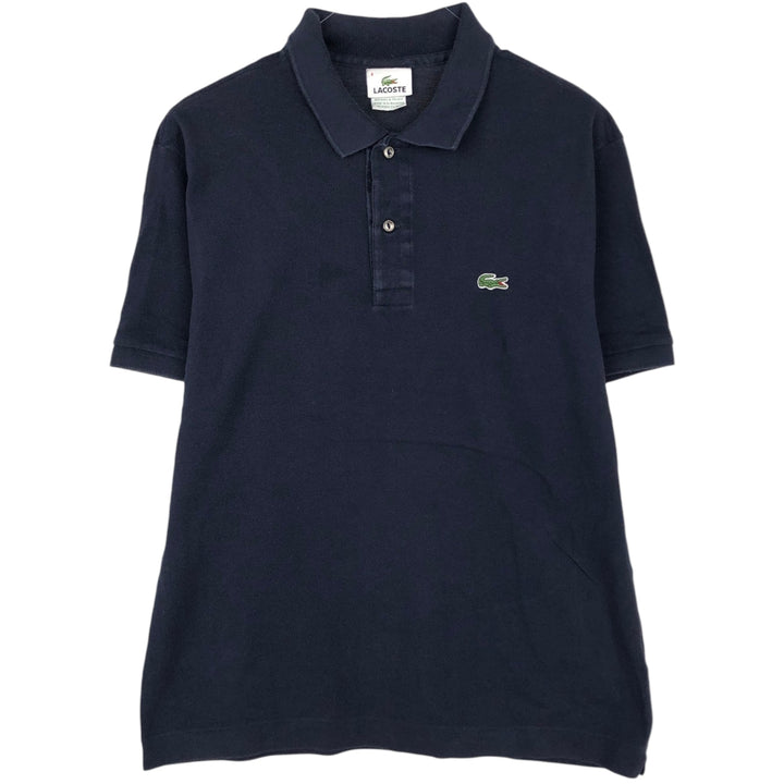 Lacoste LACOSTE French design short sleeve polo shirt size 4, men's M size cotton navy blue type Vintage Second Hand
