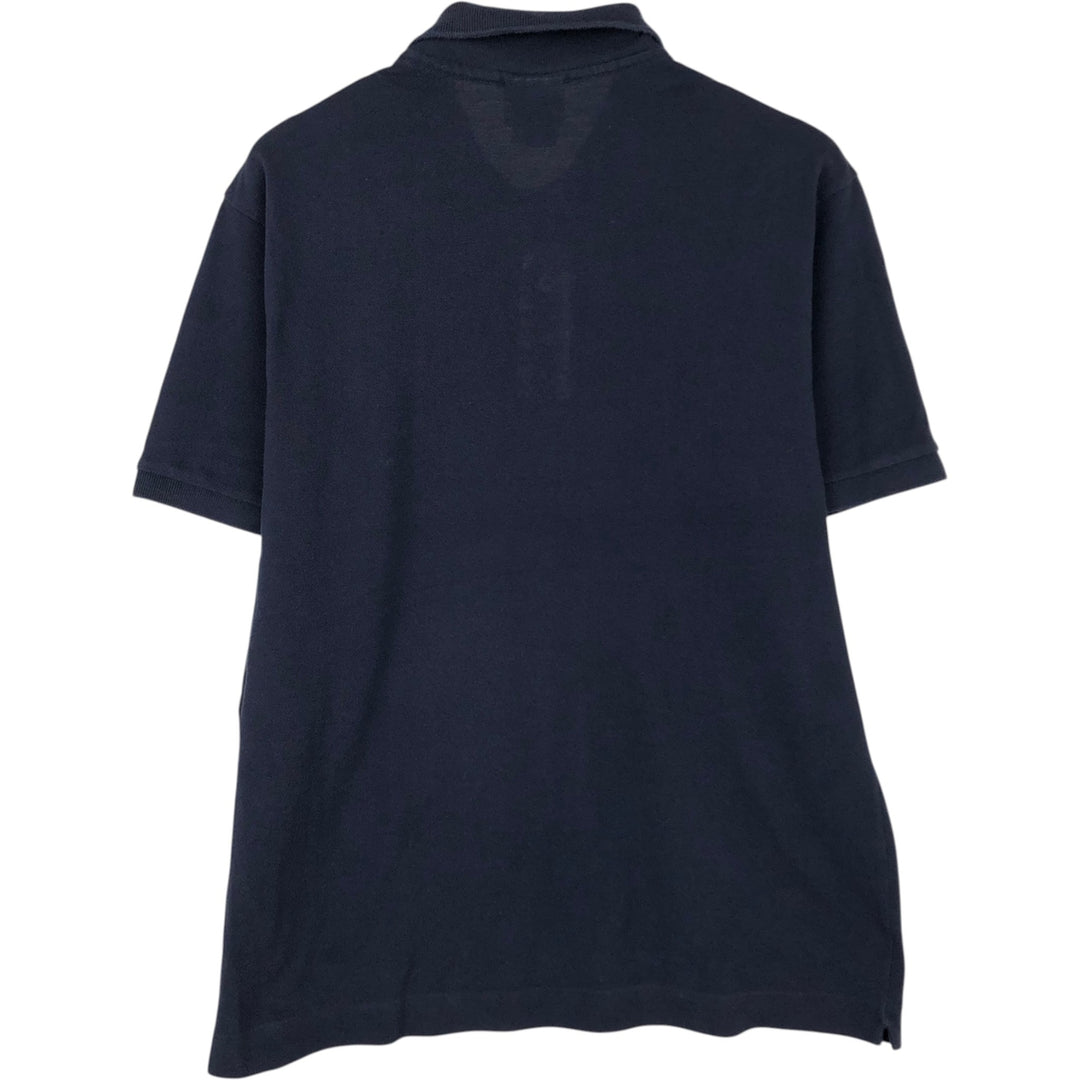 Lacoste LACOSTE French design short sleeve polo shirt size 4, men's M size cotton navy blue type Vintage Second Hand