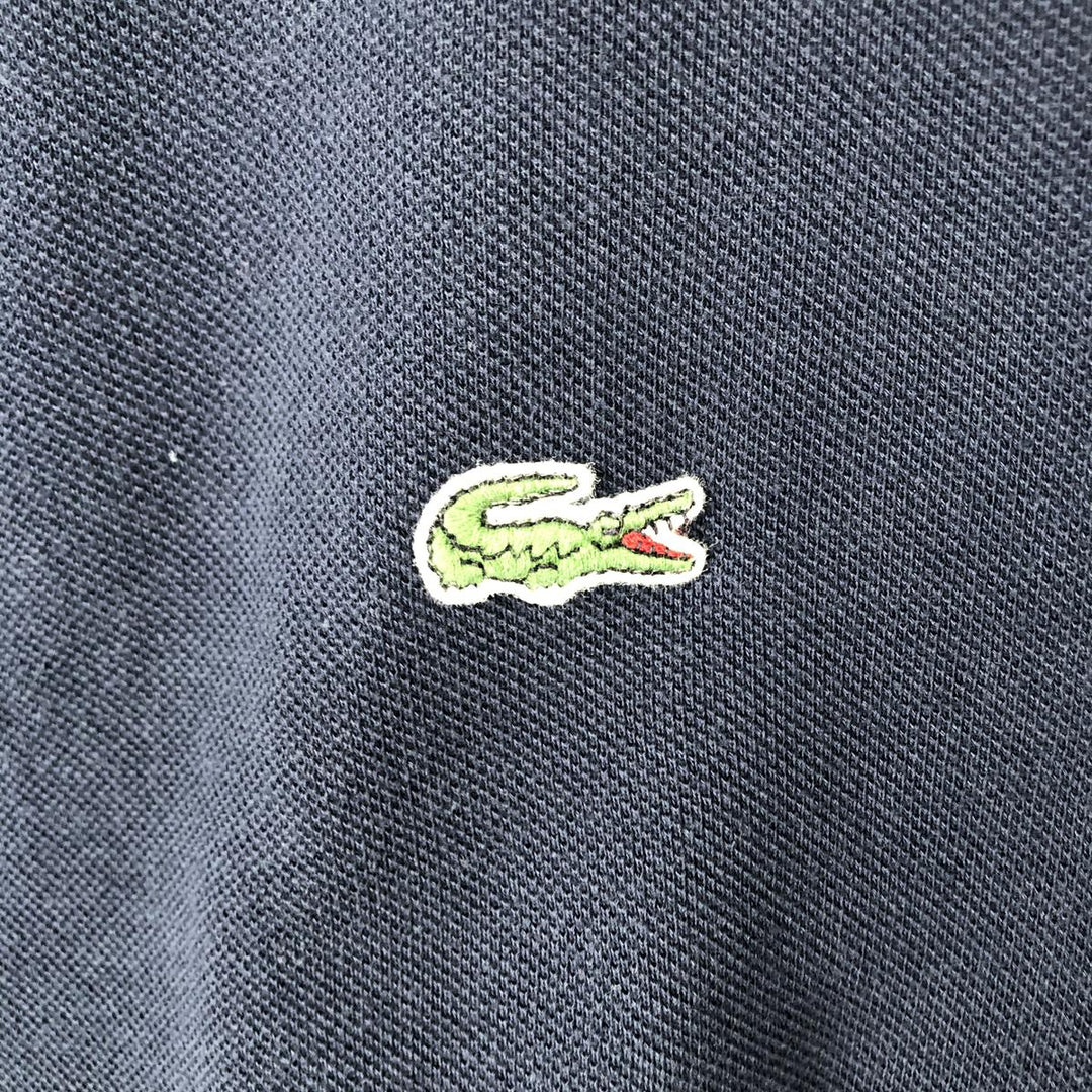 Lacoste LACOSTE French design short sleeve polo shirt size 4, men's M size cotton navy blue type Vintage Second Hand