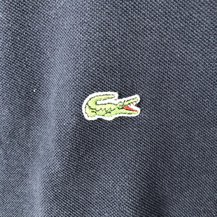 Lacoste LACOSTE French design short sleeve polo shirt size 4, men's M size cotton navy blue type Vintage Second Hand