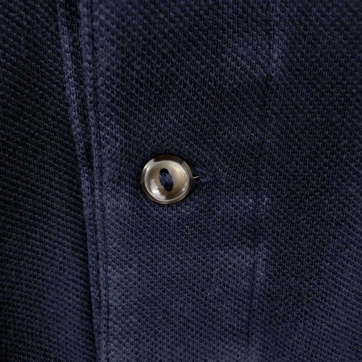 Lacoste LACOSTE French design short sleeve polo shirt size 4, men's M size cotton navy blue type Vintage Second Hand
