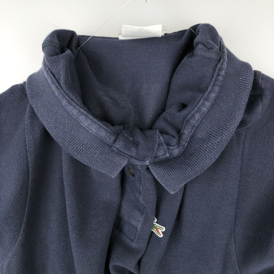 Lacoste LACOSTE French design short sleeve polo shirt size 4, men's M size cotton navy blue type Vintage Second Hand