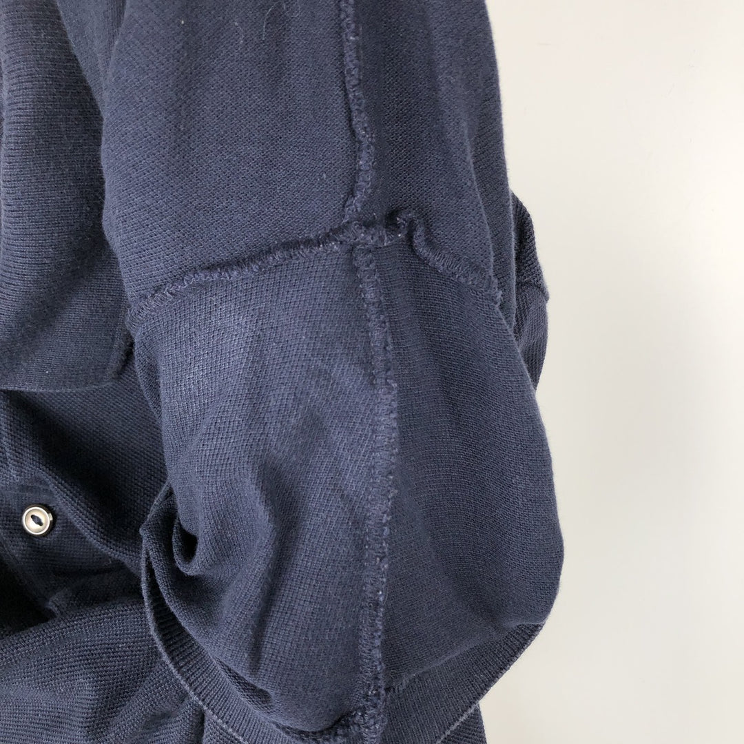 Lacoste LACOSTE French design short sleeve polo shirt size 4, men's M size cotton navy blue type Vintage Second Hand