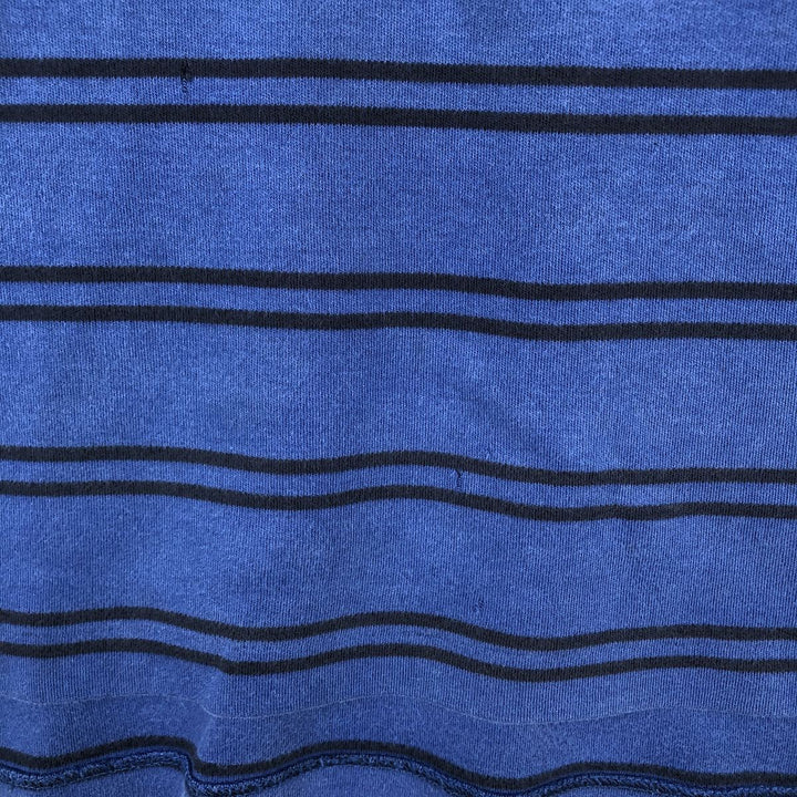 Ralph Lauren POLO by Ralph Lauren short sleeve striped polo shirt, men's XL size cotton blue type Vintage Second Hand
