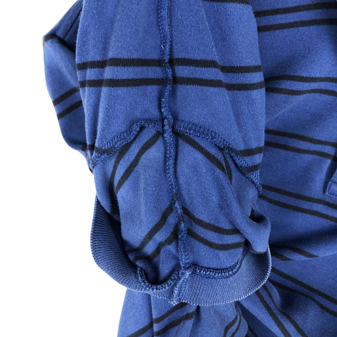 Ralph Lauren POLO by Ralph Lauren short sleeve striped polo shirt, men's XL size cotton blue type Vintage Second Hand