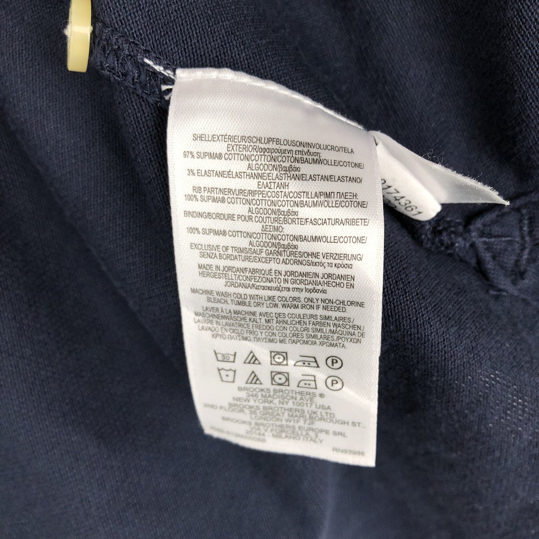 Brooks Brothers Est.1818 short sleeve polo shirt, men's size XL cotton black type Vintage Second Hand