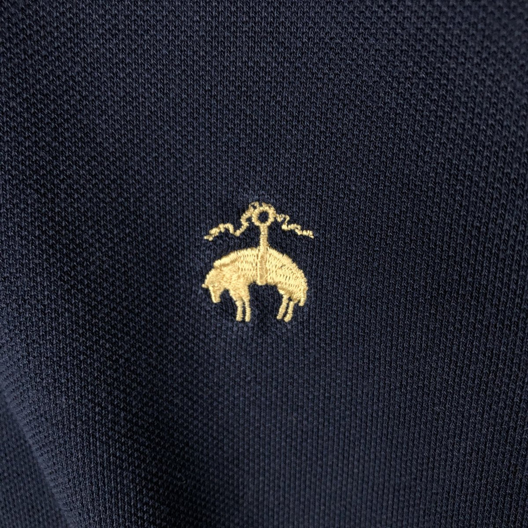 Brooks Brothers Est.1818 short sleeve polo shirt, men's size XL cotton black type Vintage Second Hand