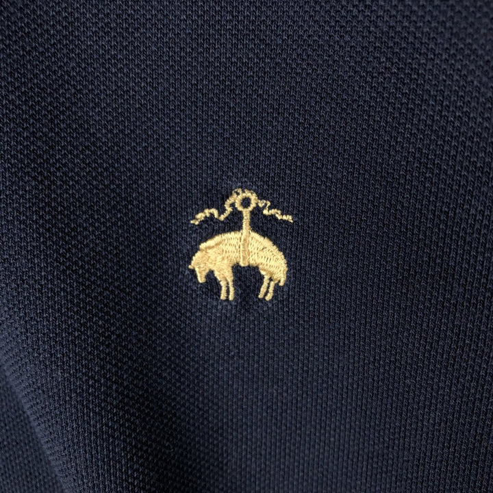 Brooks Brothers Est.1818 short sleeve polo shirt, men's size XL cotton black type Vintage Second Hand