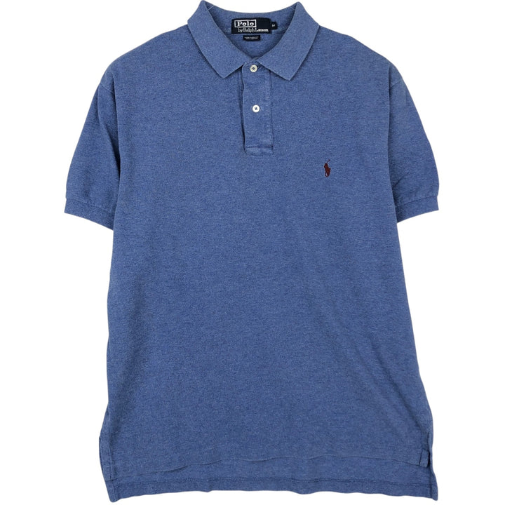 Ralph Lauren POLO by Ralph Lauren short sleeve polo shirt, men's size M cotton Blue type light blue Vintage Second Hand