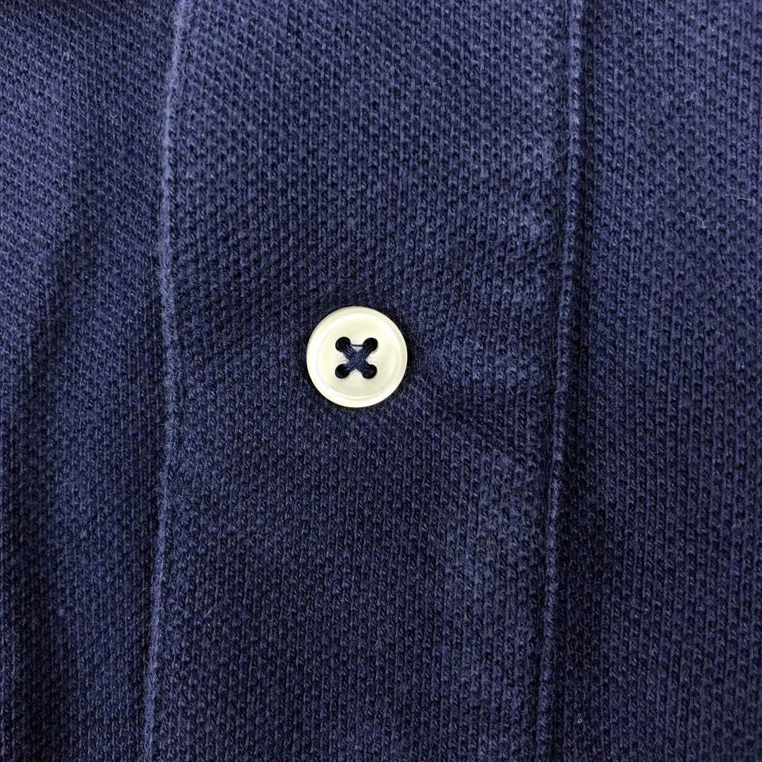 Ralph Lauren POLO by Ralph Lauren short sleeve polo shirt, men's XL size cotton navy blue type Vintage Second Hand
