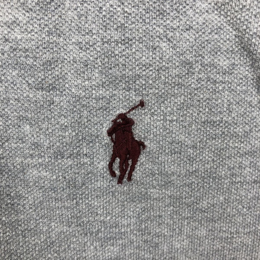 Ralph Lauren POLO by Ralph Lauren CUSTOM FIT long sleeve polo shirt, men's size L cotton gray type Vintage Second Hand