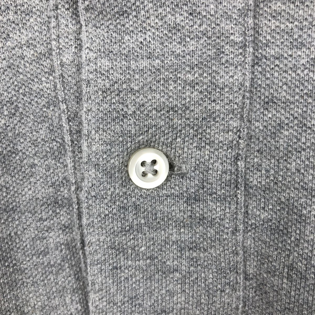Ralph Lauren POLO by Ralph Lauren CUSTOM FIT long sleeve polo shirt, men's size L cotton gray type Vintage Second Hand